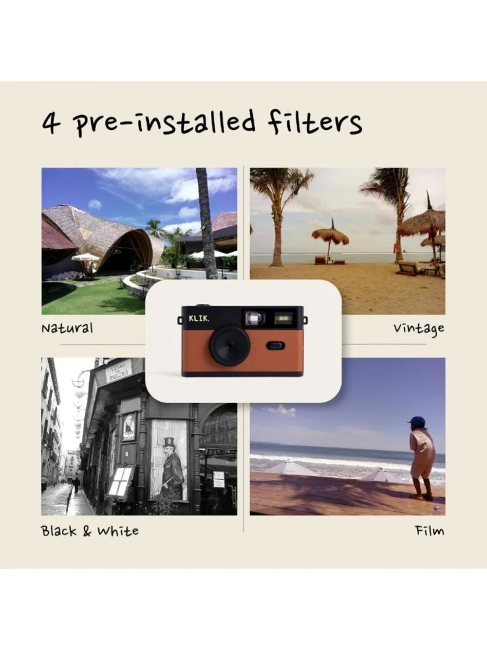 Screen-Free Digital Camera | Capture Retro Photos & Stay Present | Fun